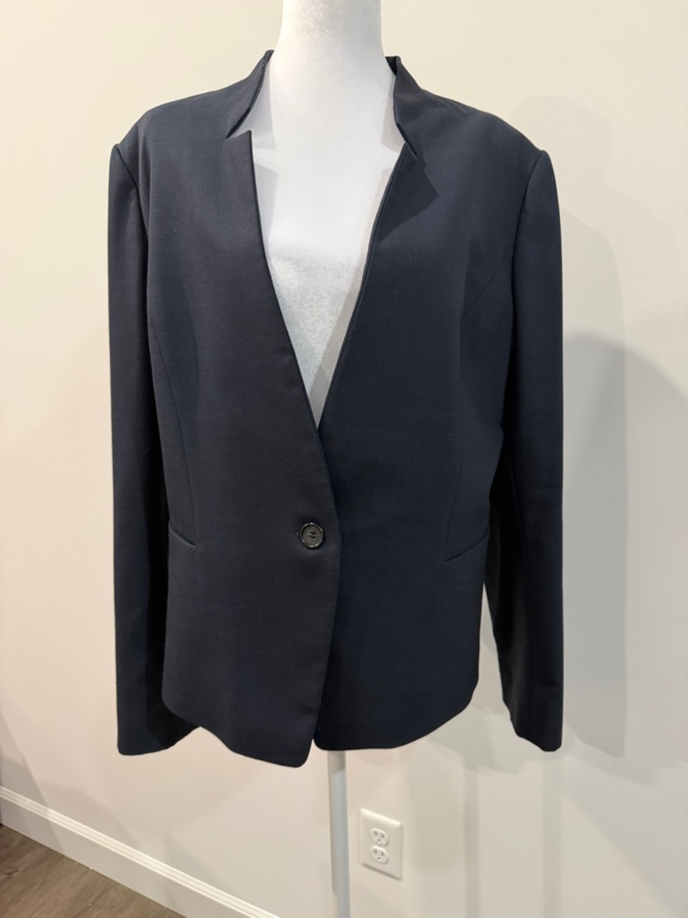 Ann Taylor 16 Navy Single-Button Women's Blazer
